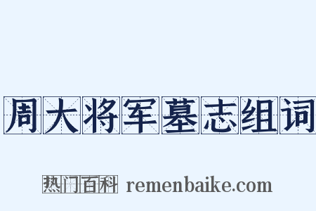 周大将军墓志组词是什么意思的图片